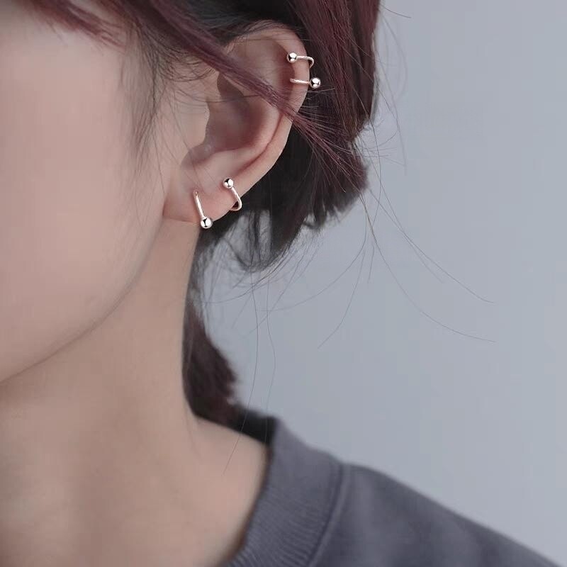 4pcs Varies Type Steel Internal Thread Ear Lip Stud Sprial Nose Eyebrow Piercing