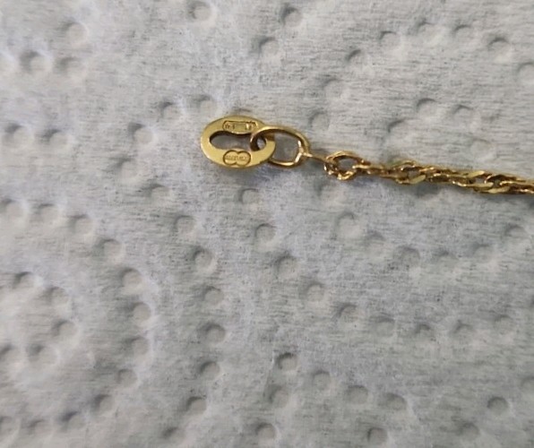Vtg UNOAERRE 14k Gold Singapore Chain Necklace Italy 1AR 2g 16in Lgth Ships Free