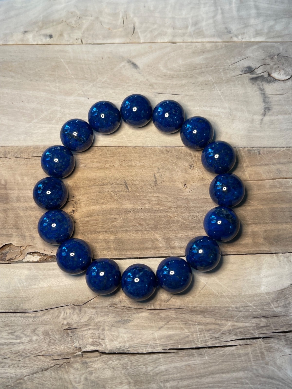 High-Grade AAAA+ Lapis Lazuli Bracelet | Natural Gemstone Jewelry