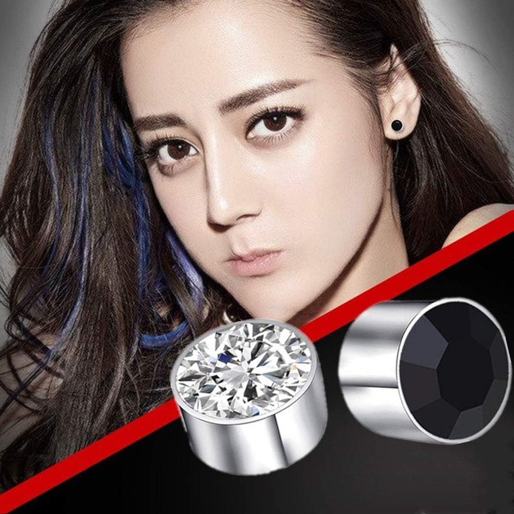 Gift-Ready 12 Pairs Crystal Magnetic Earrings – Non-Piercing Studs in 12 Colors