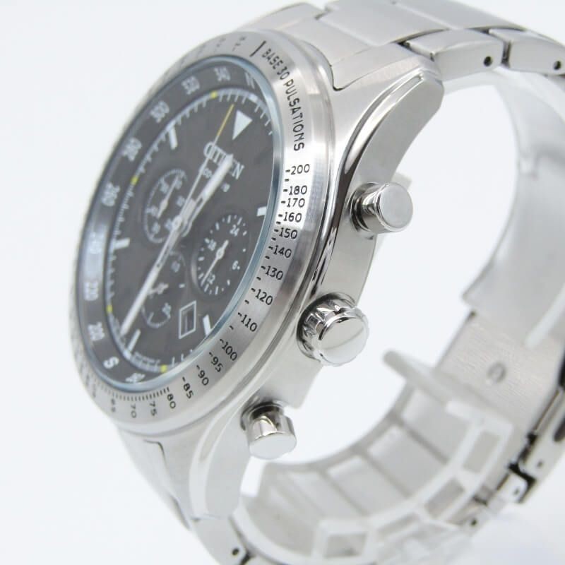 Citizen CA4600-89E Solar Chronograph Watch 43mm Stainless wrist 16cm/6.3in