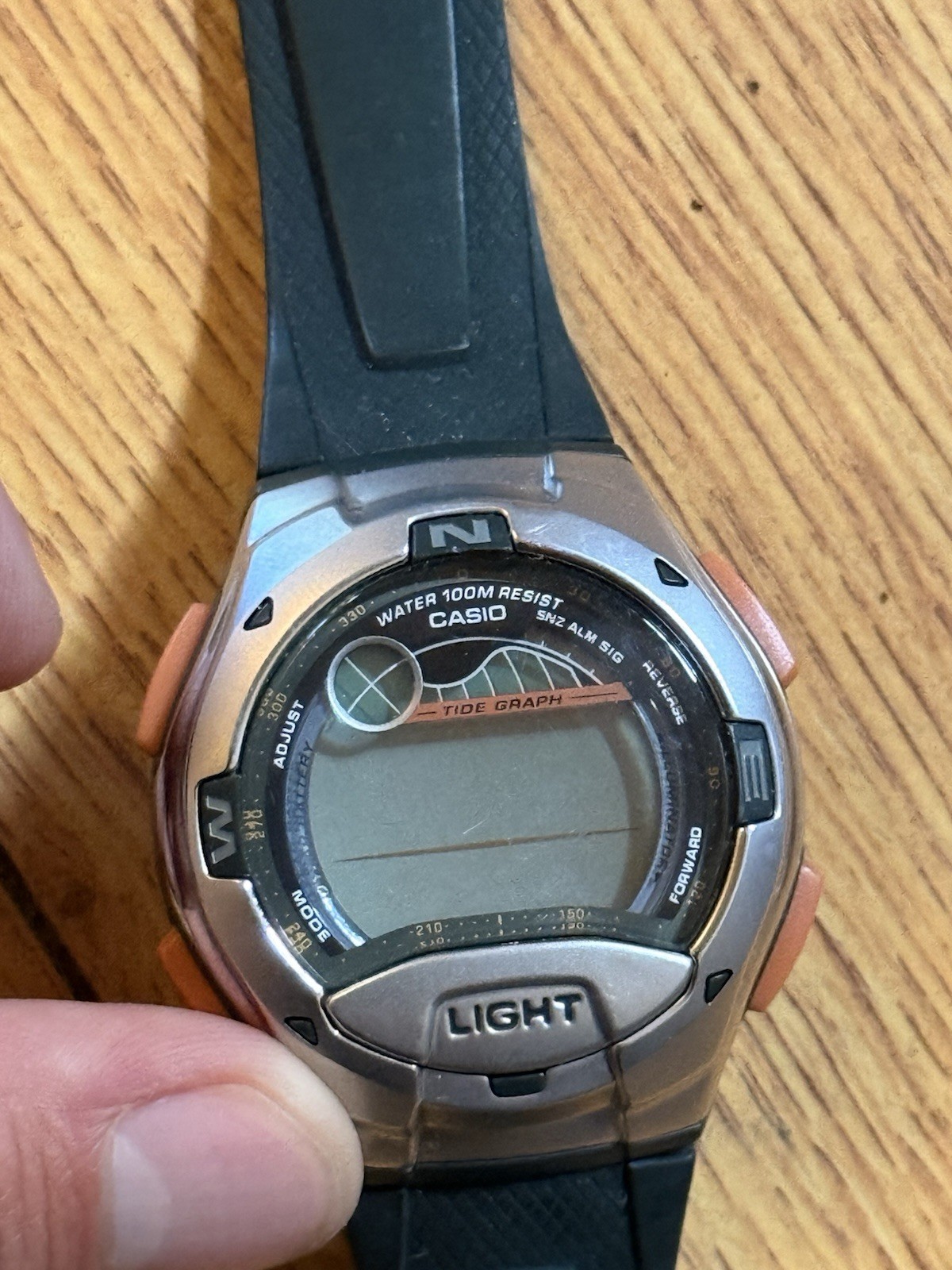 Casio W-753 Quartz Digital Sport Watch Tide Graph Dual Time Alarm 100m Black
