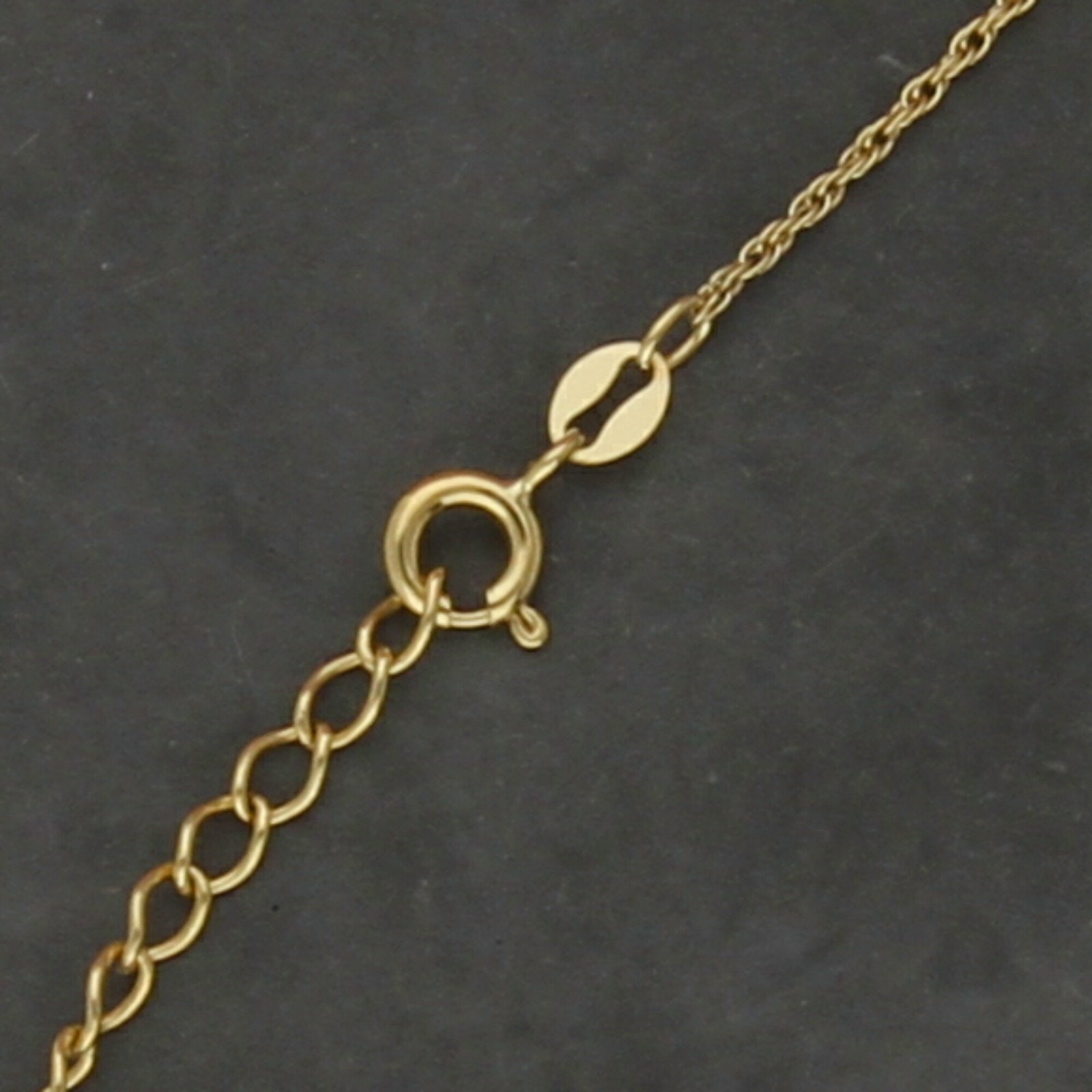 sterling silver gold plate prince of wales chain necklace 17-19in