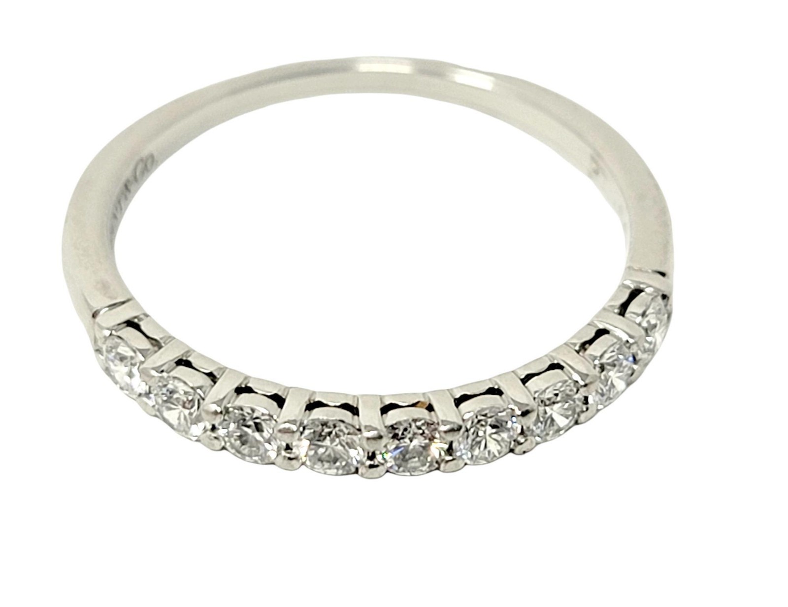 Tiffany & Co. Embrace Semi-Eternity 9 Round Diamond Band Ring in Platinum