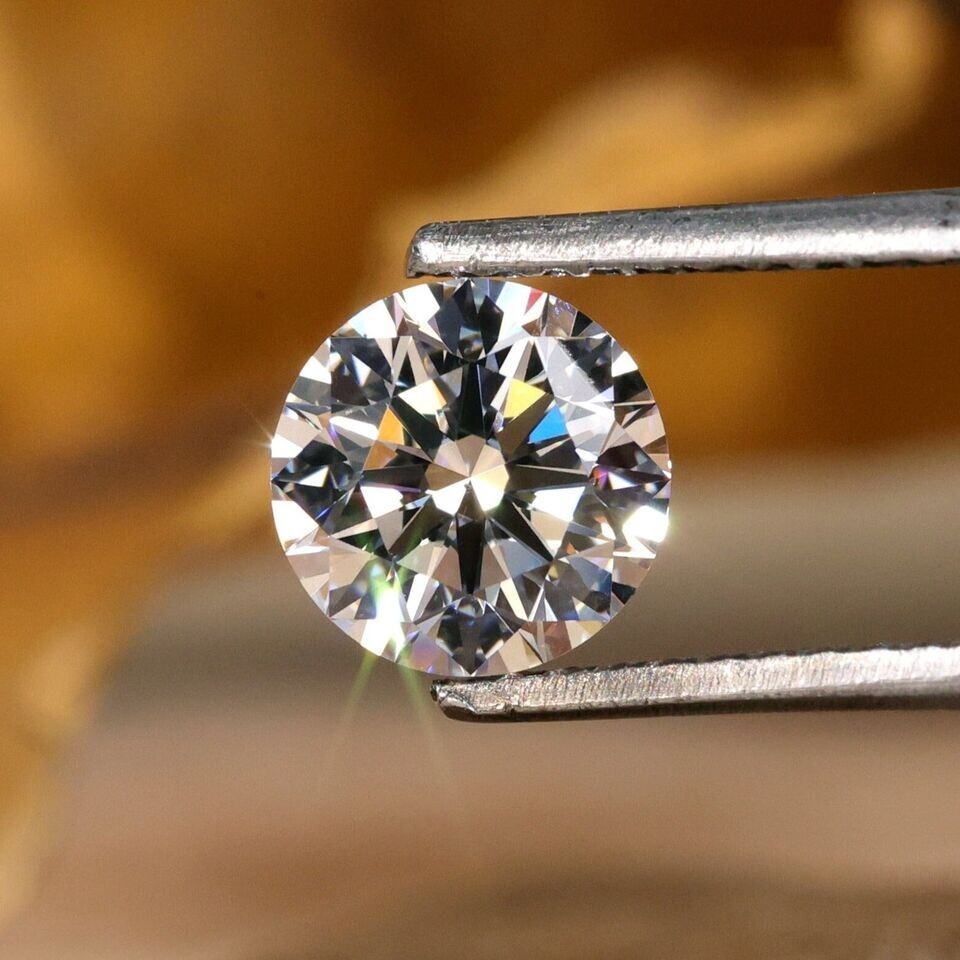 2 CT Natural White Diamond Round Cut VVS1 D Grade Certified+ 1 Free Gift R 2