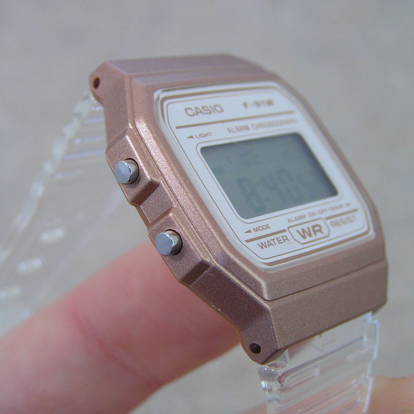 UK STOCK CASIO F-91WS-7A3JF Japan Exclusive Digital Watch Clear Imported Model