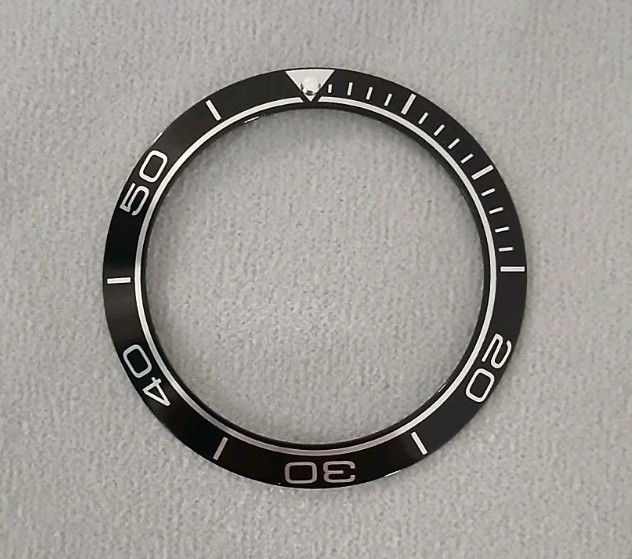 Black Metal bezel insert 41.5mm Omega Divers Watch Seamaster Planet Ocean