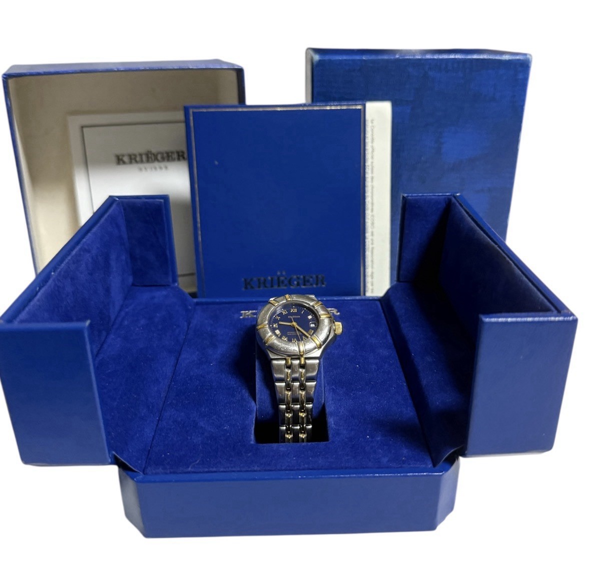 Krieger Quartz Chronometer Watch #4001315 with Box & Certificates