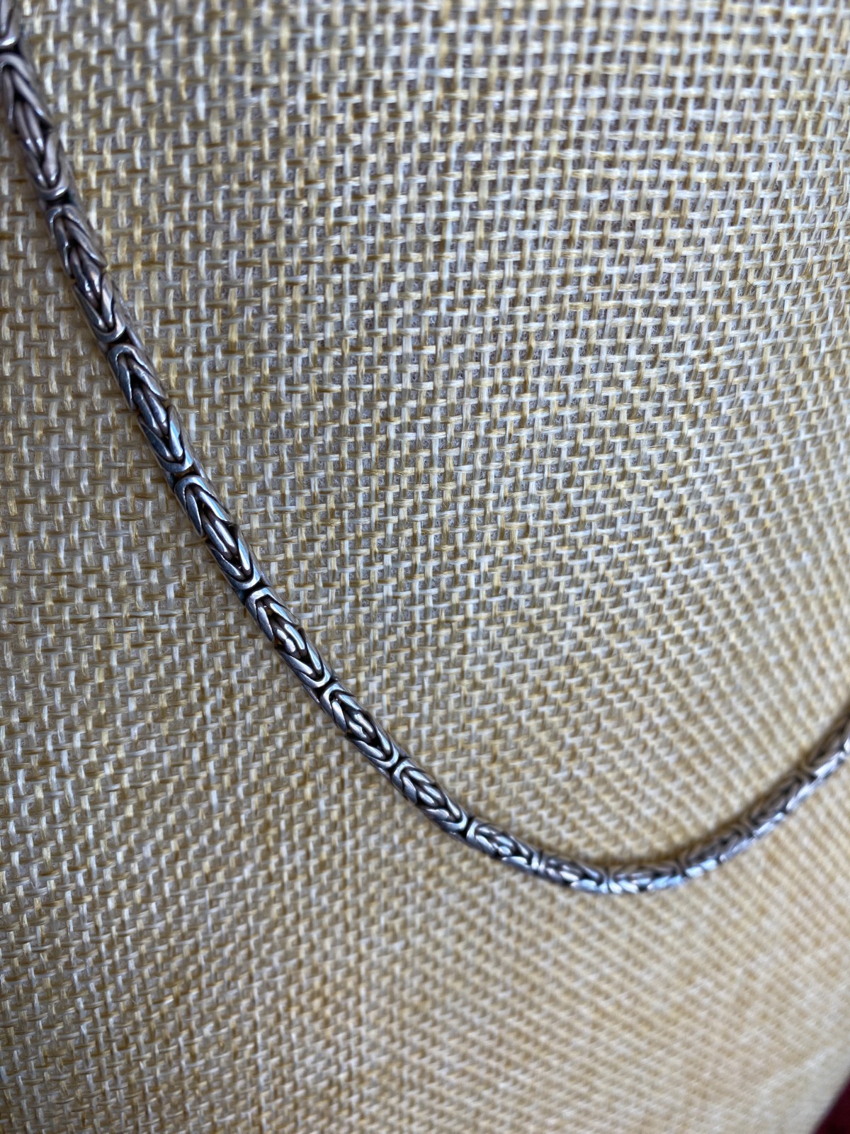 VINTAGE STERLING SILVER BYZANTINE BALI CHAIN BRACELET & NECKLACE SET 45 GRAMS