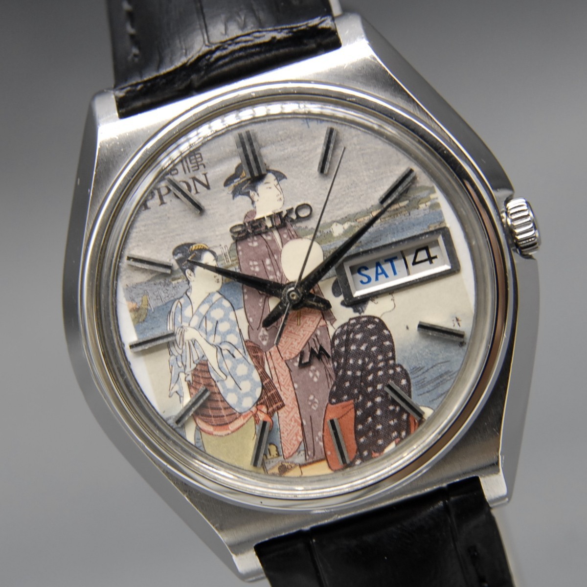 CLA’d [N MINT ] Vintage SEIKO Lord Matic 5606-7010 LM 37mm UKIYOE AT Men’s Watch