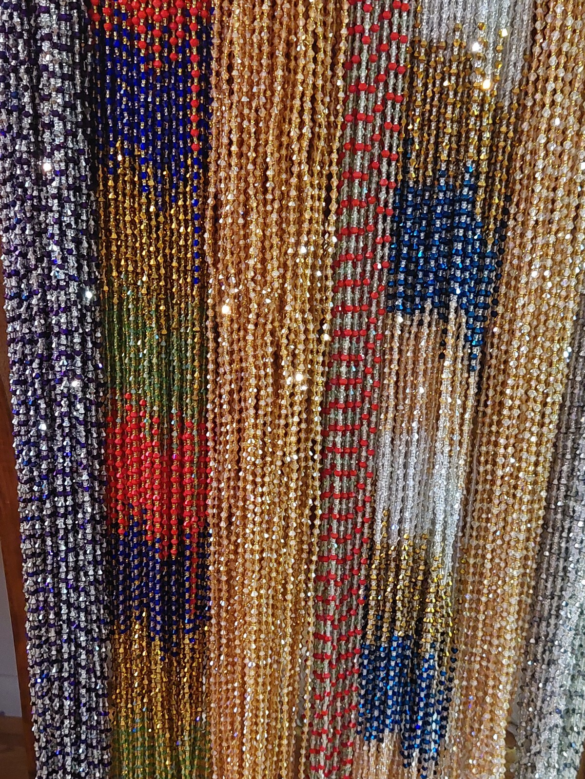 Crystal Tie on African Waist Beads Waistline Belly Chain for weight loss(42in/