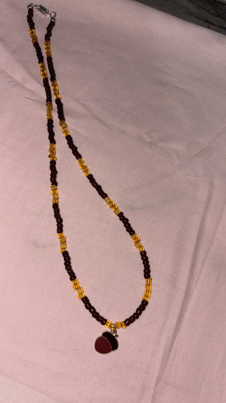 Autumn Acorn Beaded Necklace 🍂🤎 Nature Theme Autumn Vibes Boho Beaded Necklace