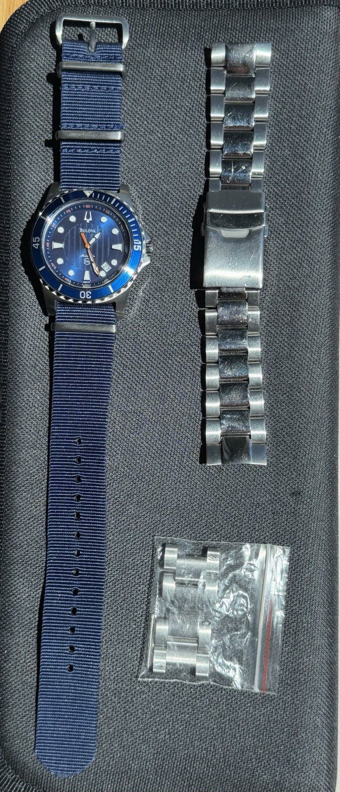 Bulova Marine Star Dive Watch Blue Dial/Bezel w/ NATO & Bracelet