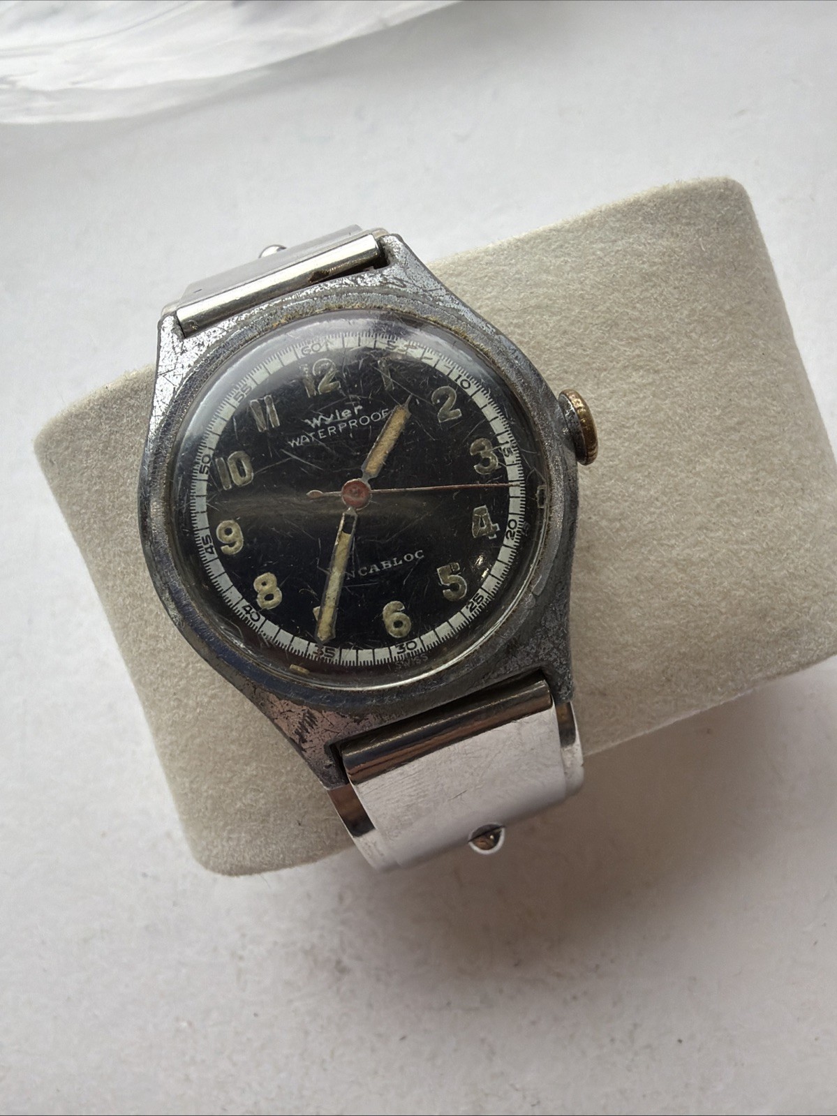 AX34 Men’s Military Watch Wyler Incaflex Waterproof Running Accuracy UNTESTED**