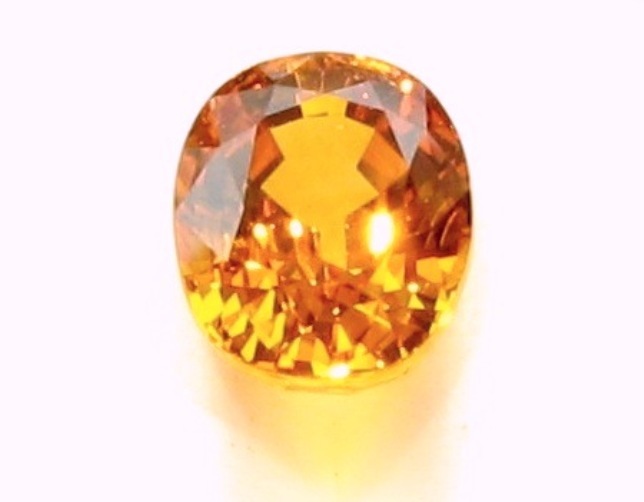 Natural Loose Gemstone Oval Honey Yellow Sapphire 8×6.4×4.7 mm 2.24 Carats
