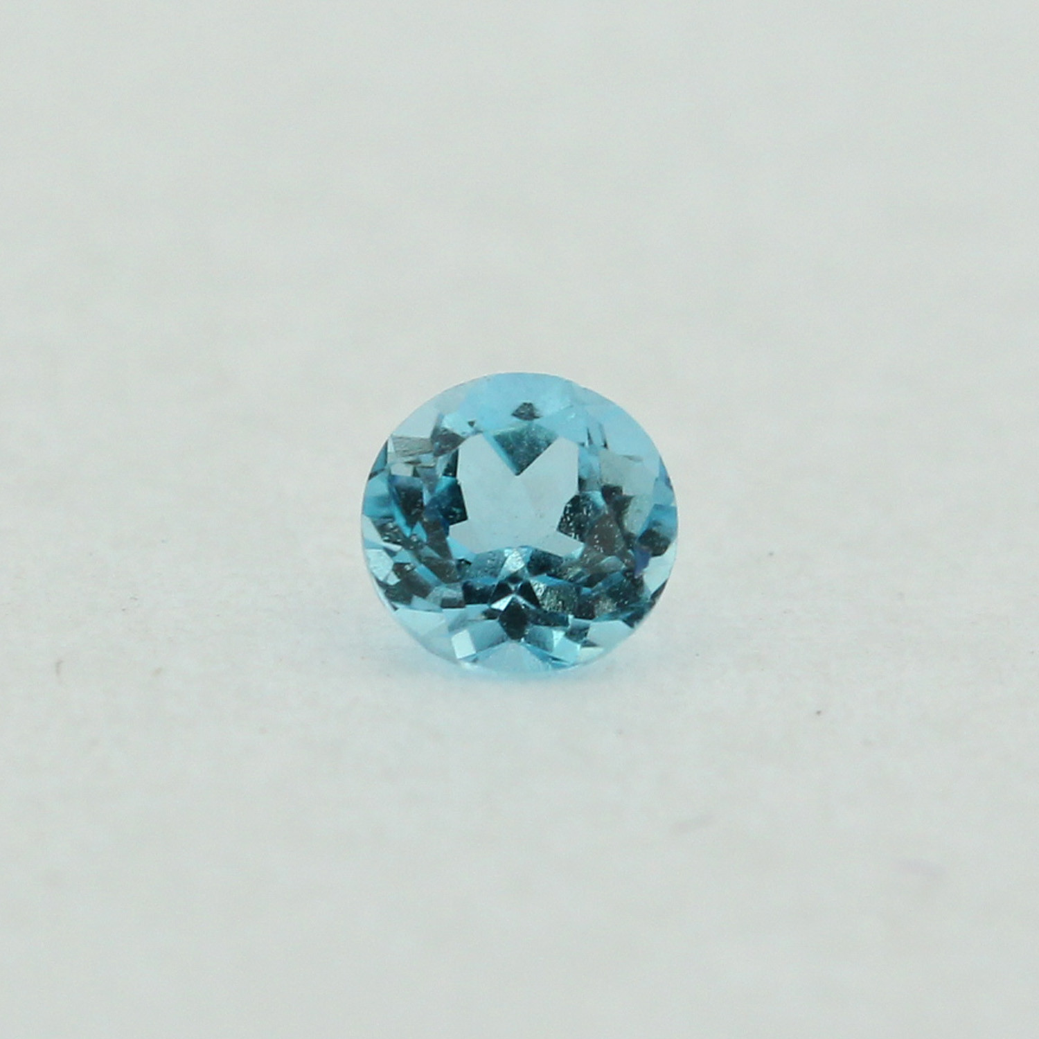 Loose Round Cut Genuine Natural Blue Topaz Stone Single November Birthstone