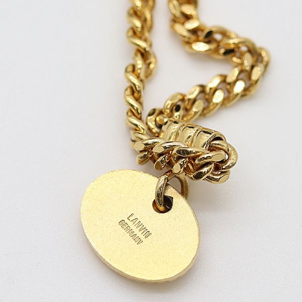 LANVIN Gold Necklace with Box Good Condition Accessory Jewelry