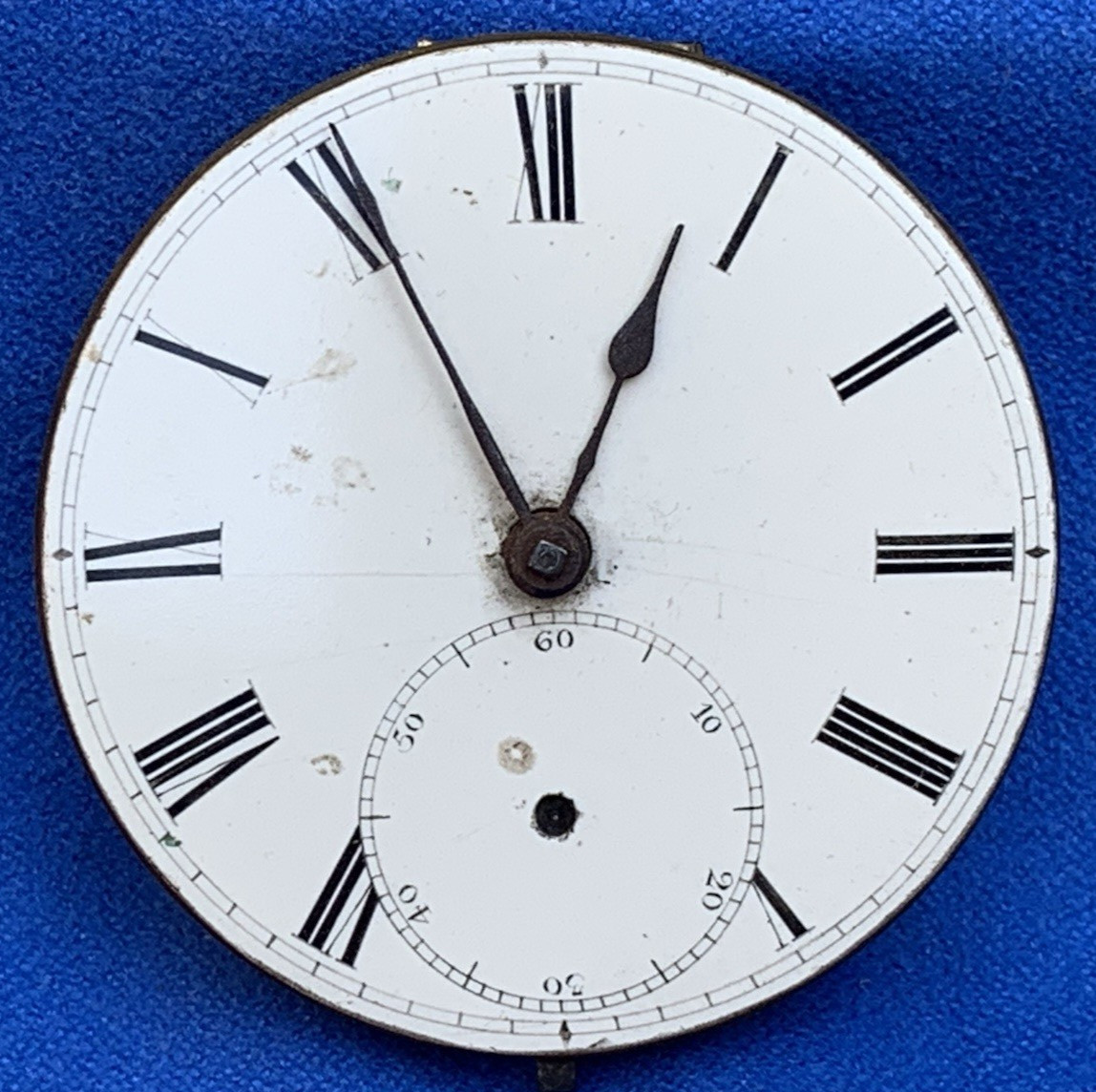 M.I. Tobias & Co Liverpool England Key Wind Fusee Pocket Watch Movement 44mm