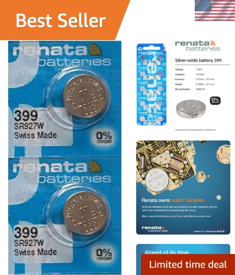 399 SR927W Silver Oxide Watch Batteries – 1.55V for Trusted Power