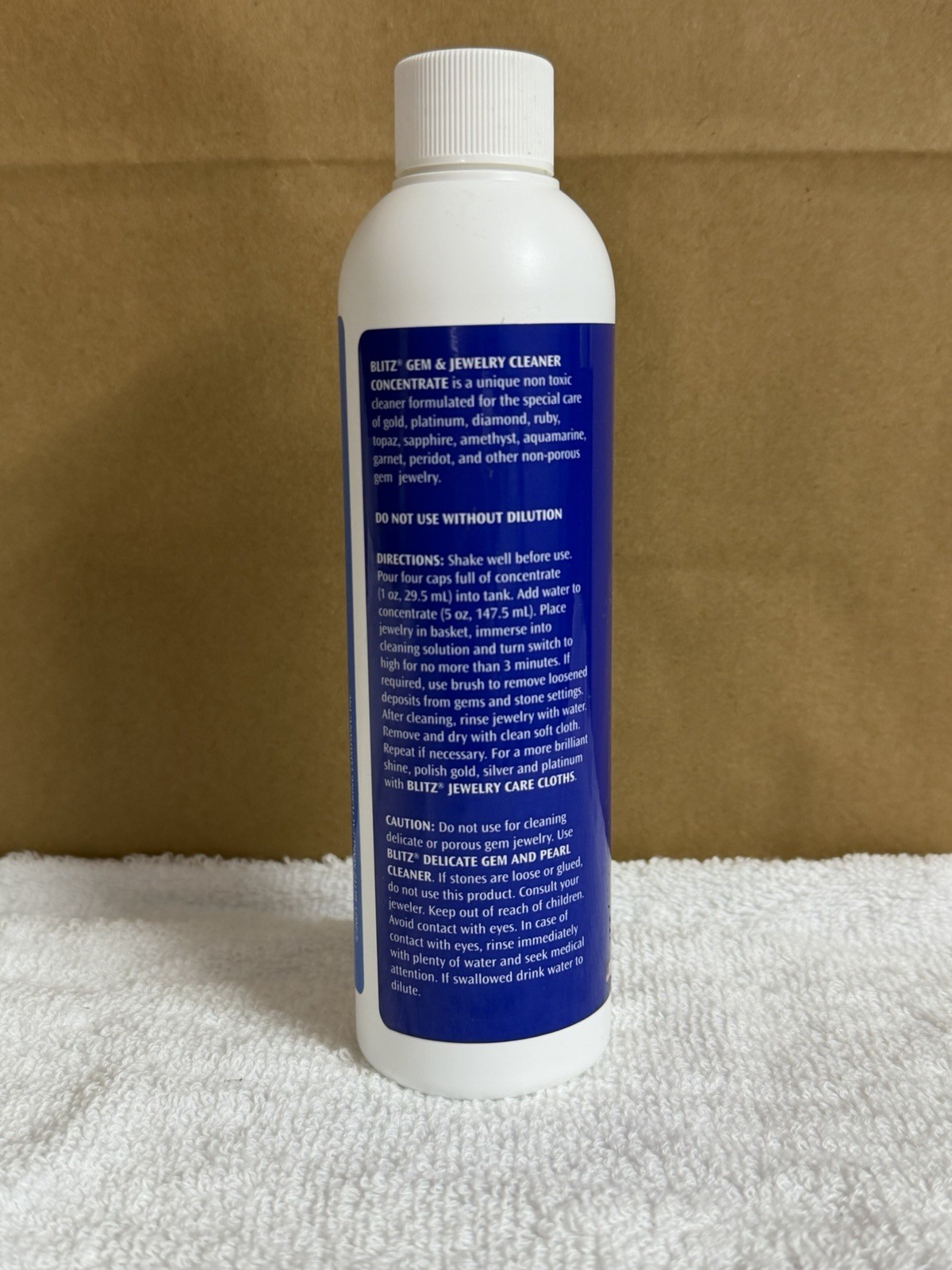 Blitz Gem & Jewelry Cleaner Concentrate 8 fl oz 400 BOTTLES WHOLESALE