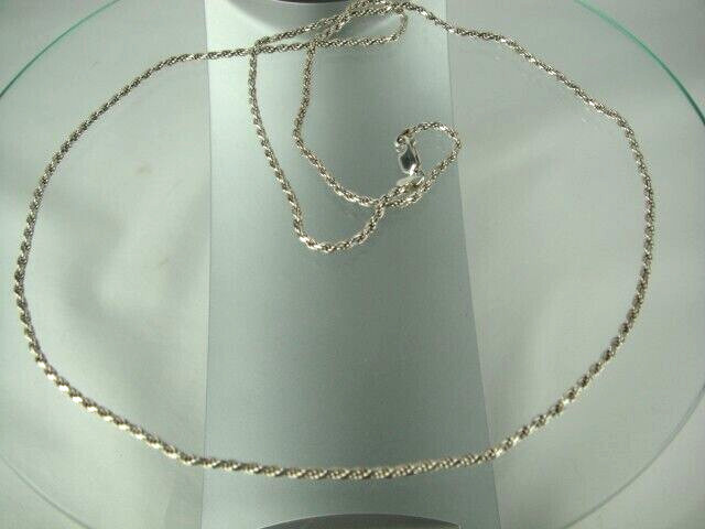 Sterling Silver – Stamped 30 in Rope Chain Necklace Italy 14 Gram