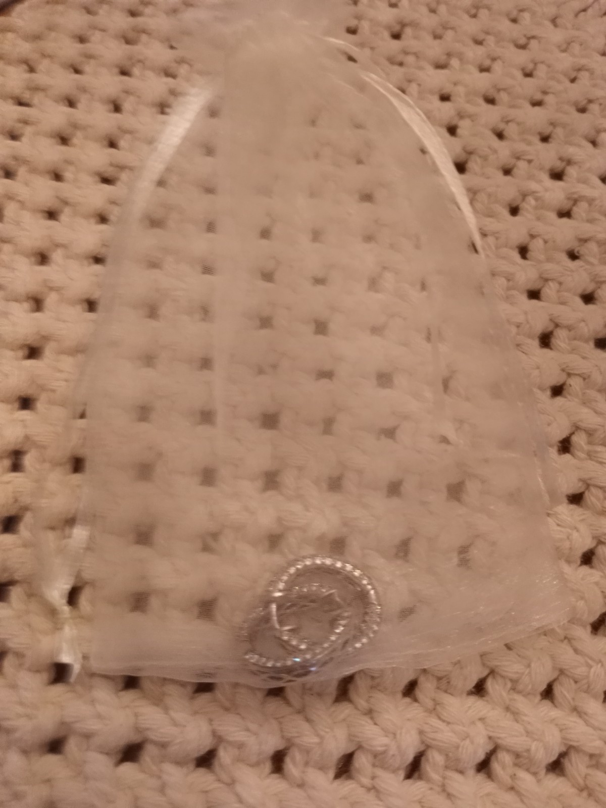 diamonique inside out sterling silver Hoop Earrings Sparkly Excellent Shape
