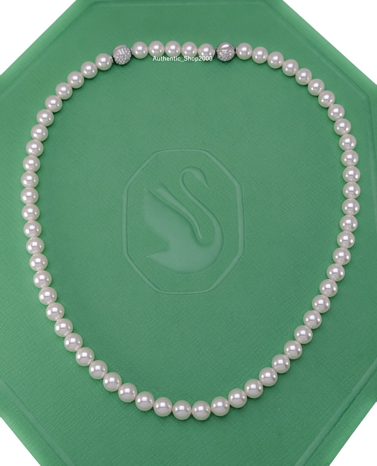 NEW 100% Authentic SWAROVSKI White Crystal Pearl Choker Matrix Necklace 5747746