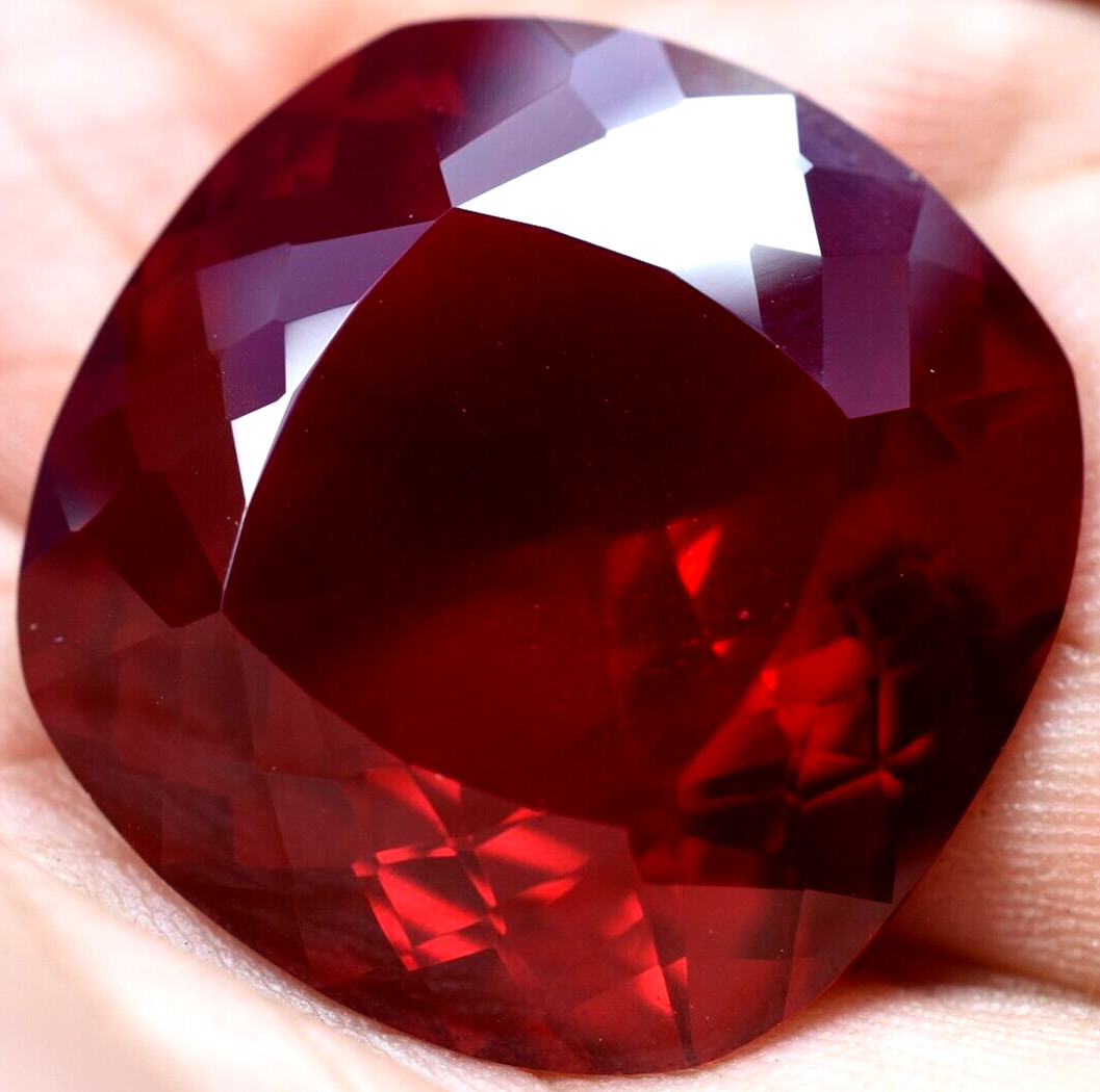 Natural 43.50 Ct Blood Red Ruby Mozambique GGL Certified Loose Gemstone
