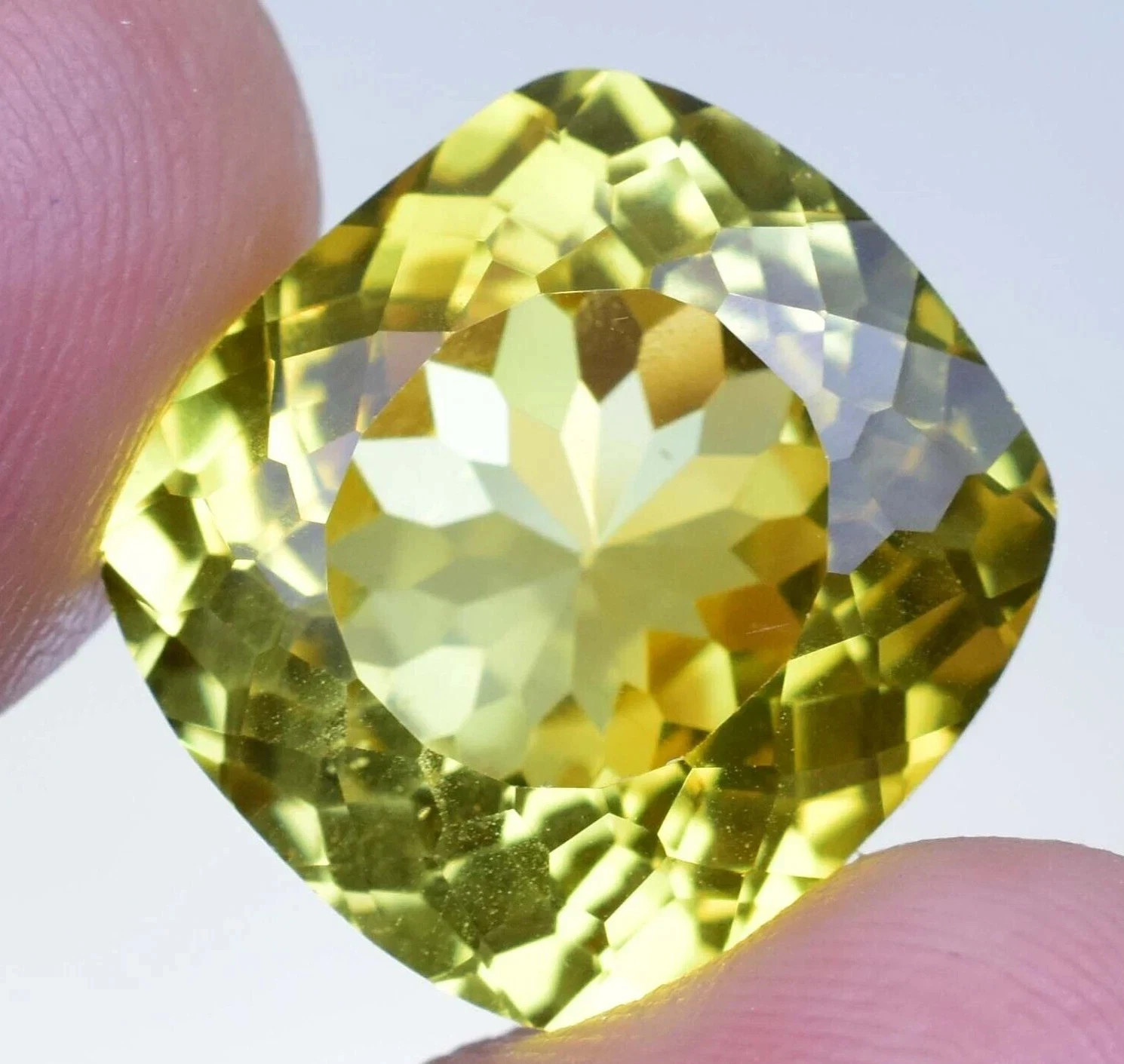 Natural 15 Ct Yellow Sapphire Cushion Cut Loose Faceted AGL Certified Gemstone