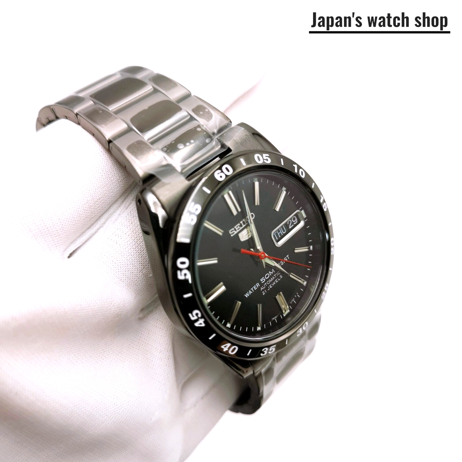 SEIKO SEIKO5 SNKE03K1 Black Automatic Men’s Watch New in Box