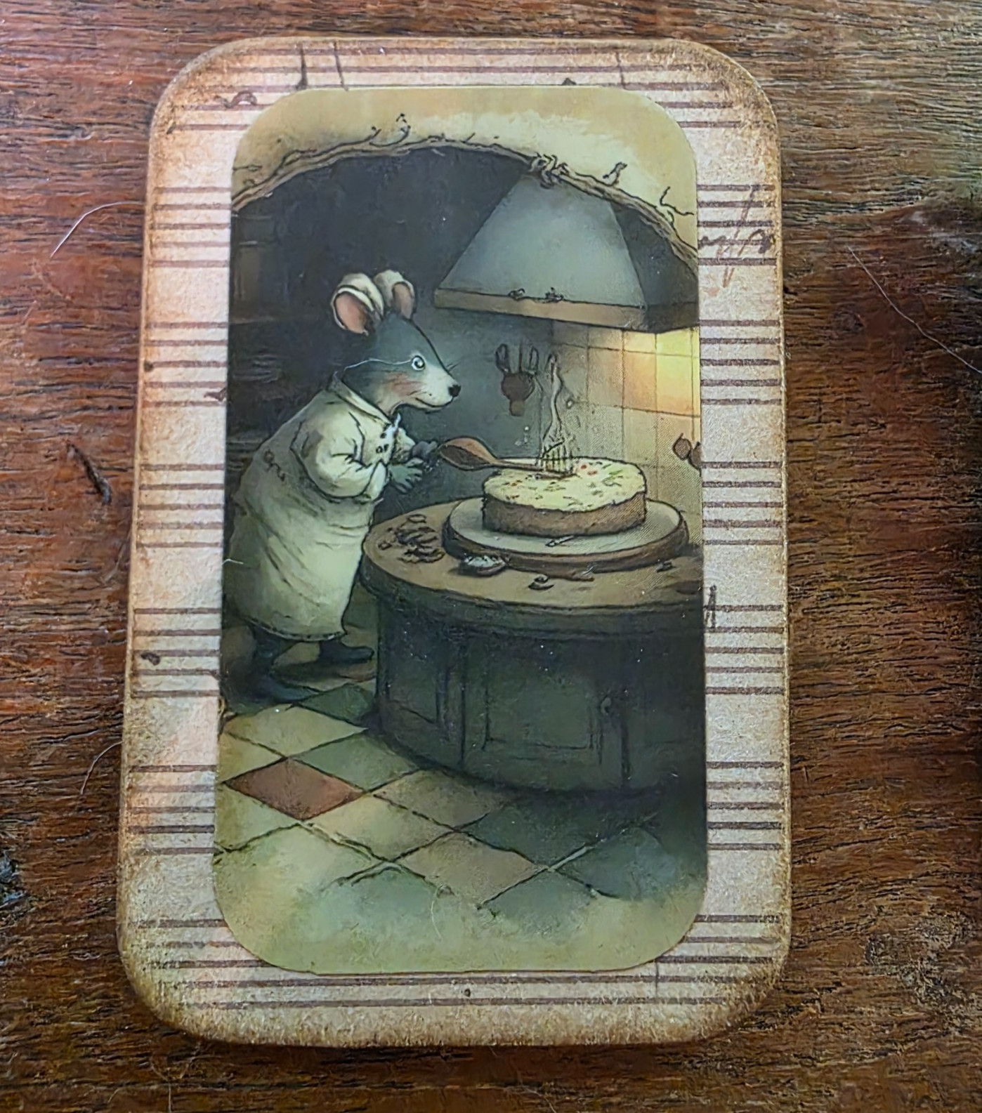 Dark Academia Handmade Brooch Storybook Animal Vtg Pin Charm Junk Journal OOAK