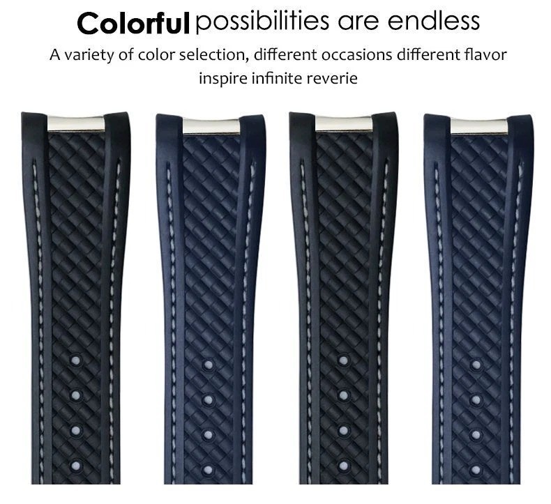 21mm 20mm FKM Vulcanized Rubber Watch Strap Fits Omega AQUA TERRA 150M AT150
