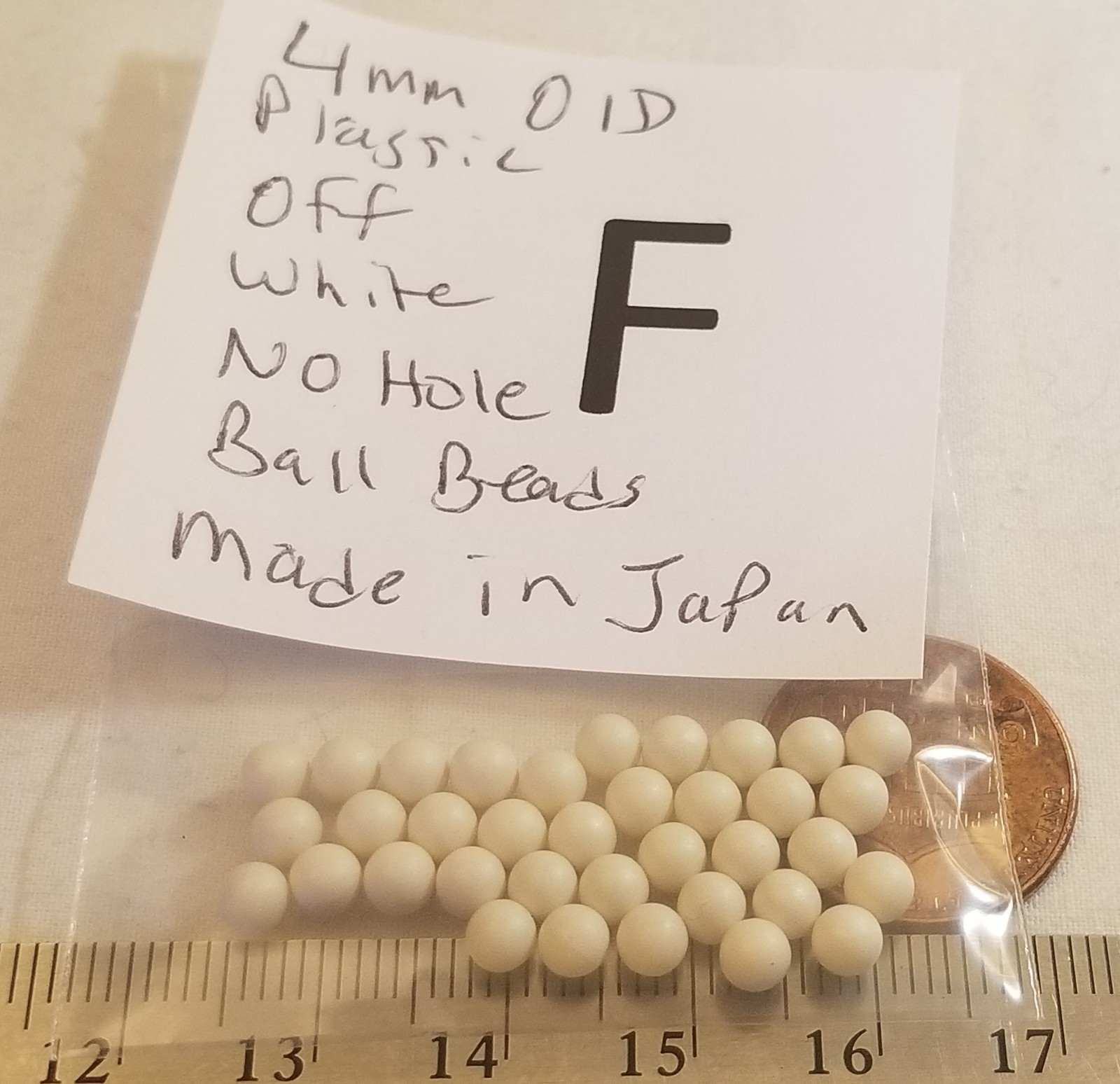 Vtg No Hole Mix White Glass & Plastic Ball Bead Jewelry Repair Craft Rhinestone