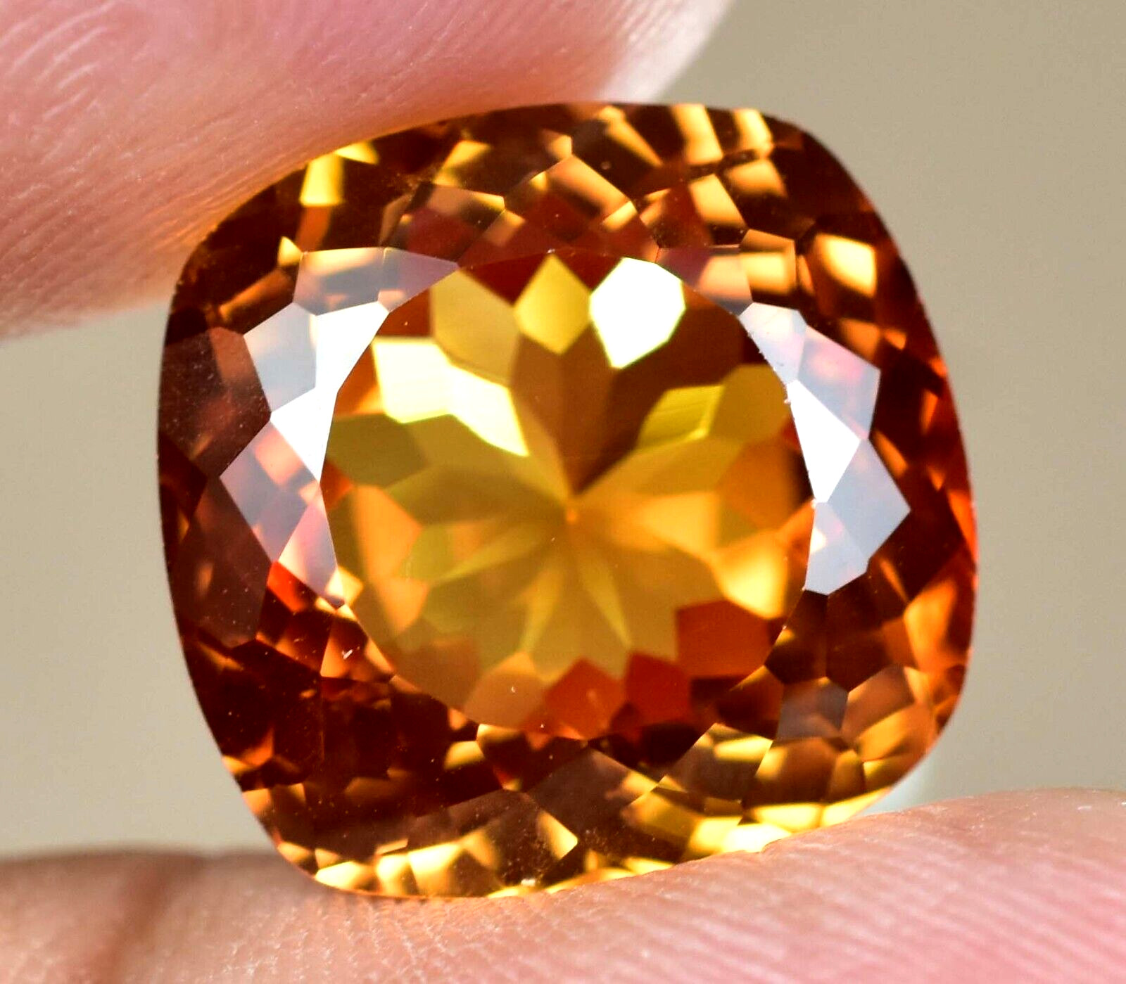 Natural imperial Topaz 16.65 Ct Cushion Stunning Flawless AGL Certified Gemstone