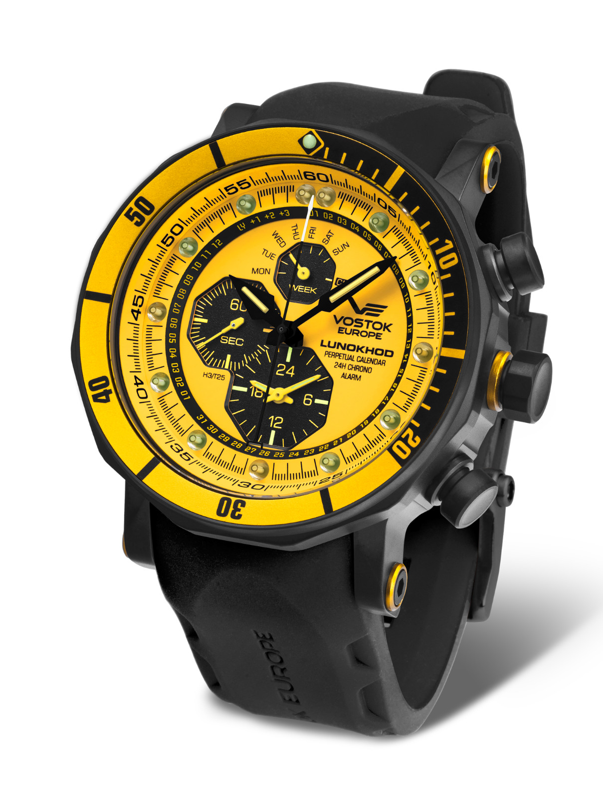 Vostok-Europe LUNOKHOD YM86-620C504 Tritium Multifunction Watch Full-Kit