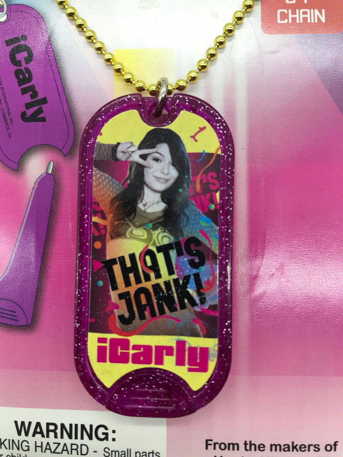 I Carly Nickelodeon Mini Pen Dog Tag Chain Necklace Jewelry Kooky That’s Jank
