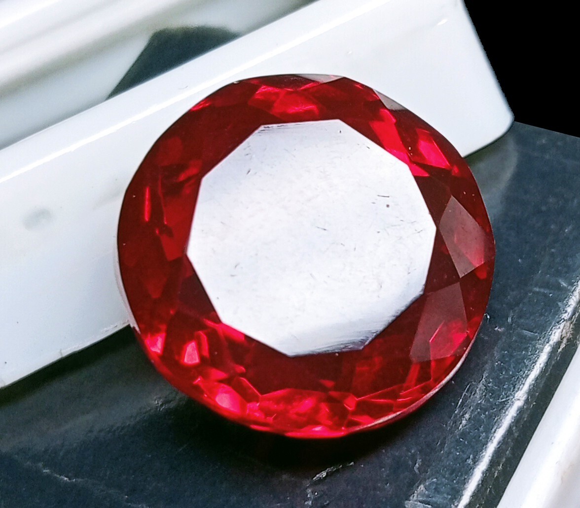 Natural Hessonite Garnet Round Cut Red 13.45 Ct EGL Certified Loose Gemstone AAA