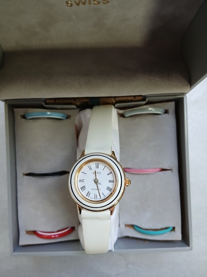 ALFEX of Switzerland Woman’s Quartz Watch Vintage 1988 Original Box & Papers
