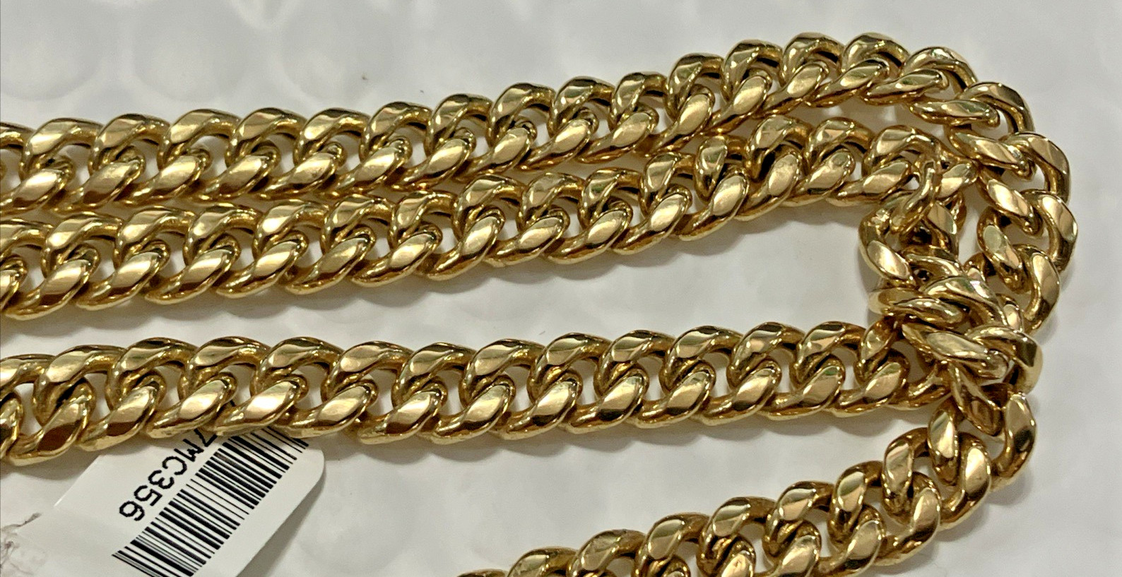 10kt Real Gold Cuban Link Chain Semi-Solid 35.6grams 7.5mm 24” GND Brand NWT 10K