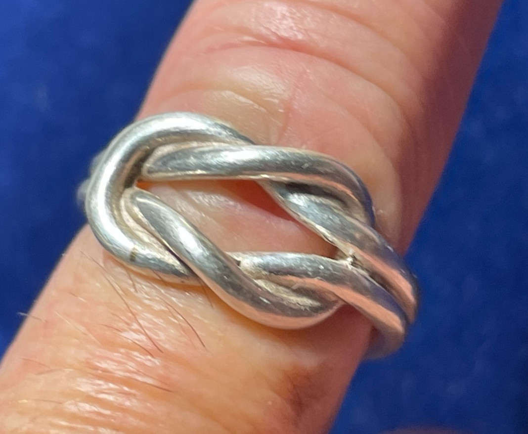 Solid Sterling 925 Silver Love Knot Ring Size 5-6-7-8-9 Adjustable FREE SHIP!!!!