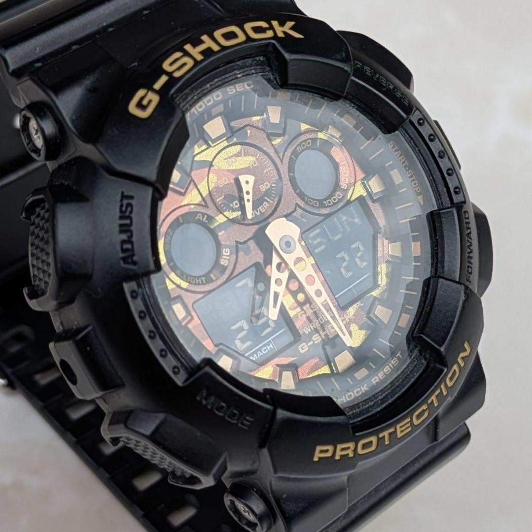 Excellent Condition GA 100CF 1A9JF G SHOCK Camouflage New Battery