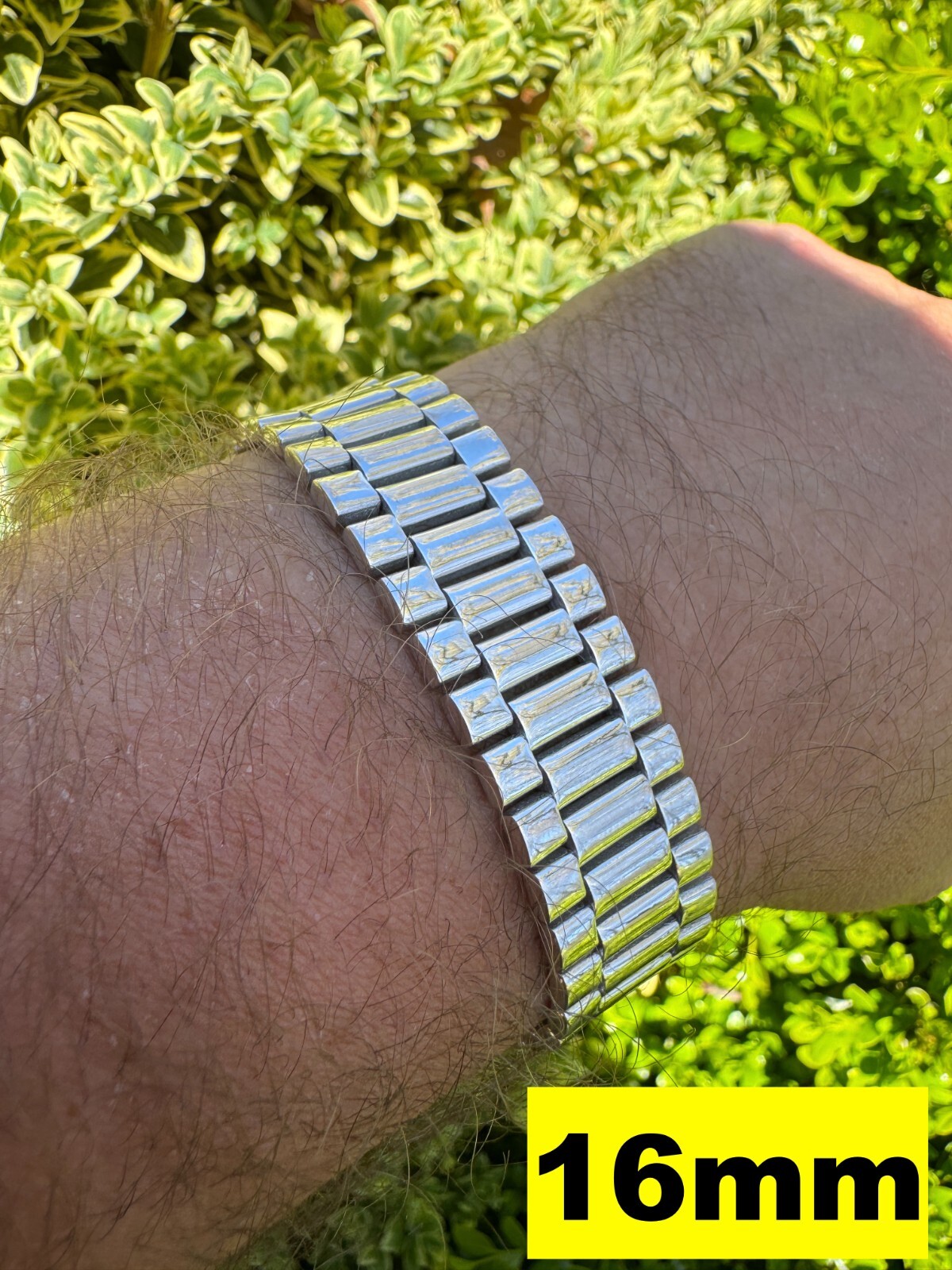 Custom Handmade Presidential Link Plain Bracelet Real 925 Sterling Silver 8-16mm