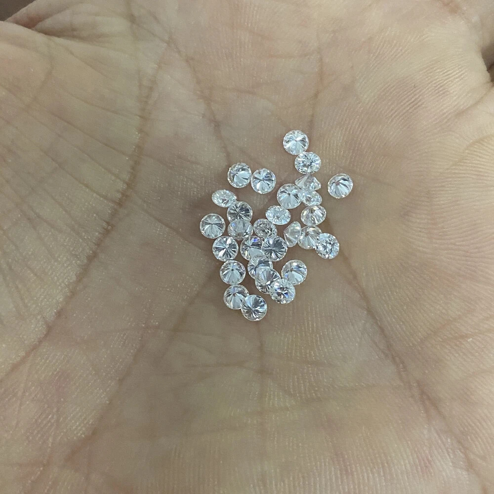 Natural Loose 2 MM Diamond Round 100 Pcs Lot VVS1 Clarity D White Color 0.03 ct.