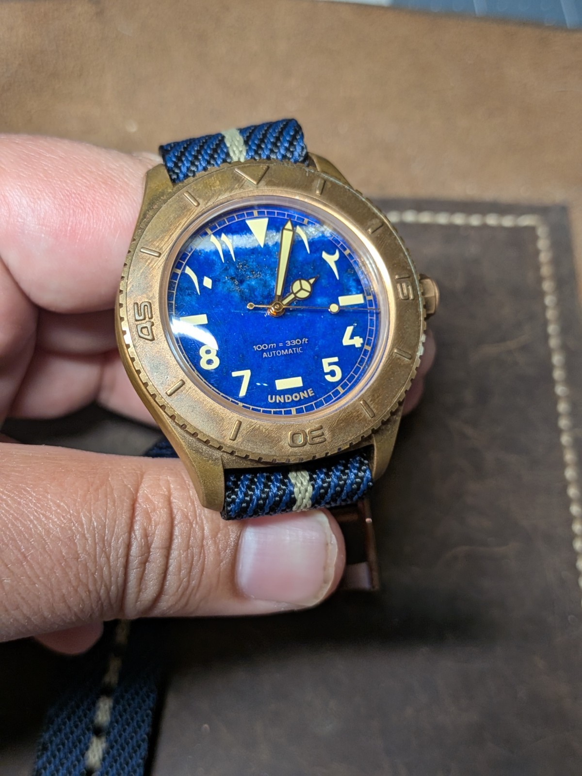 Undone Basecamp Arabian Nights Limited Edition Bronze Lapis Lazuli Watch