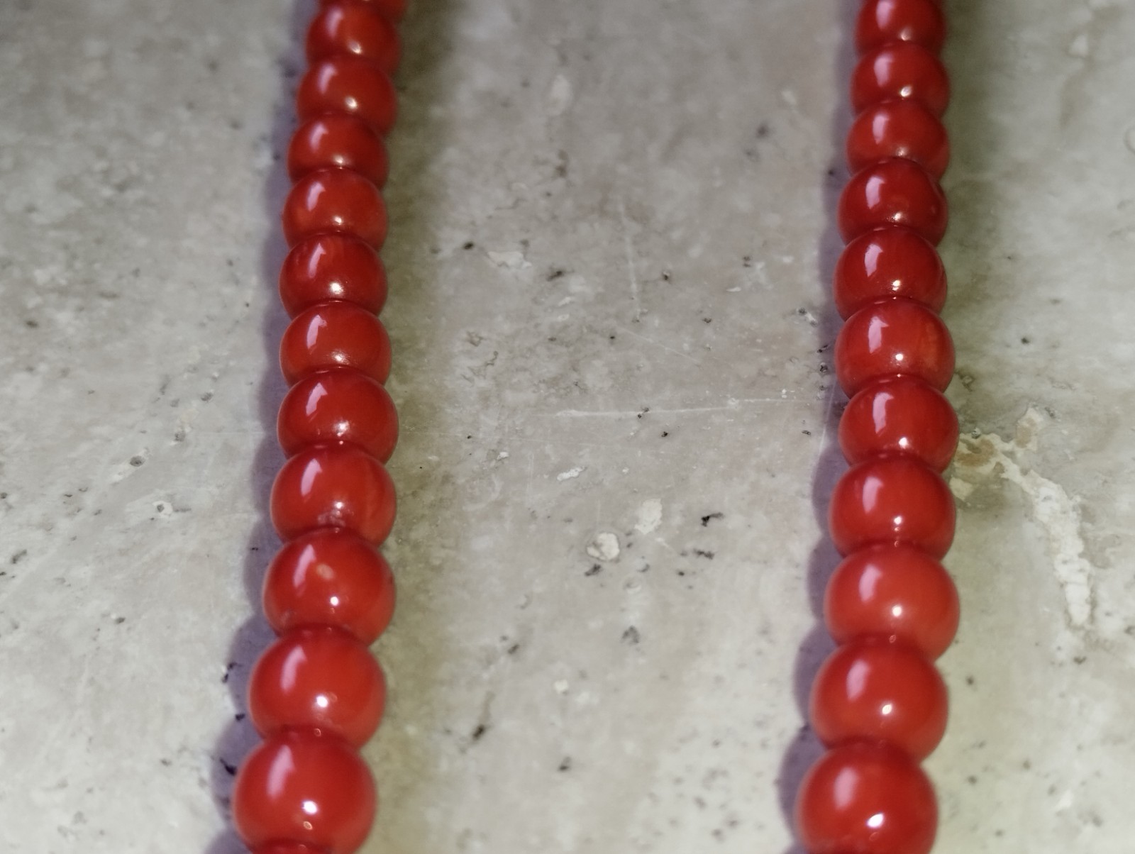 Mediterranean Coral Necklace Sardinia Gold Clasp 750 Corallium rubrum