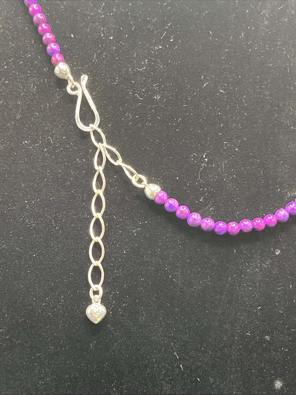 New Jay King Mine Finds Purple Turquoise Sterling Signed Necklace & Pendant