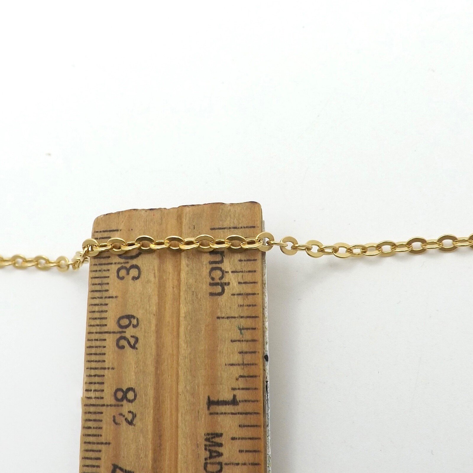 UnoAerre 18k Gold Cable Link Pendant Chain Necklace Italy 750 26in New