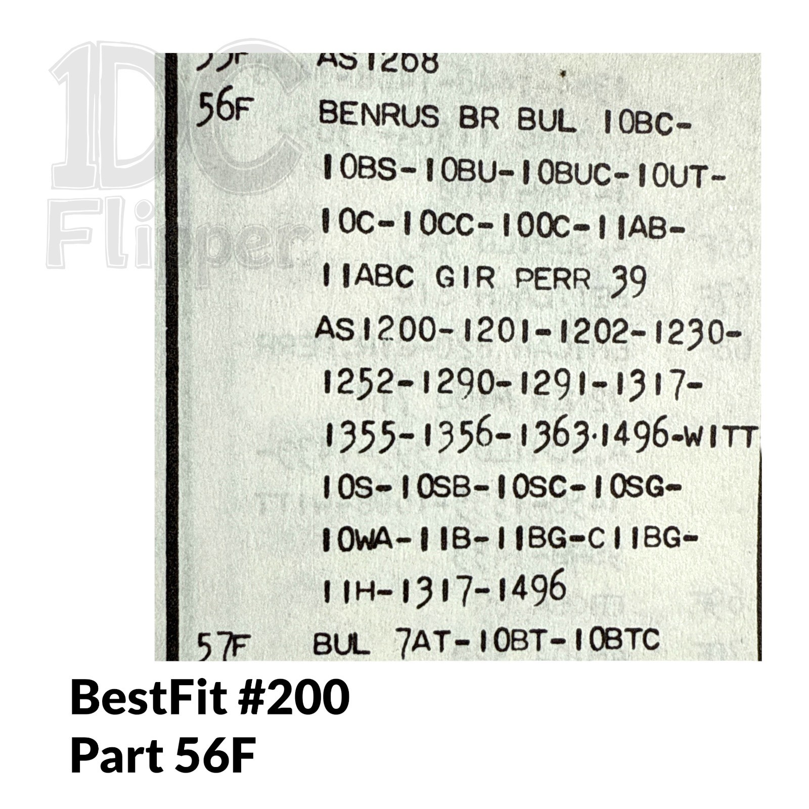 AS 1200 WINDING STEM BestFit 200/56F, 0.90, 18.0, Fits Multiple, Read List!