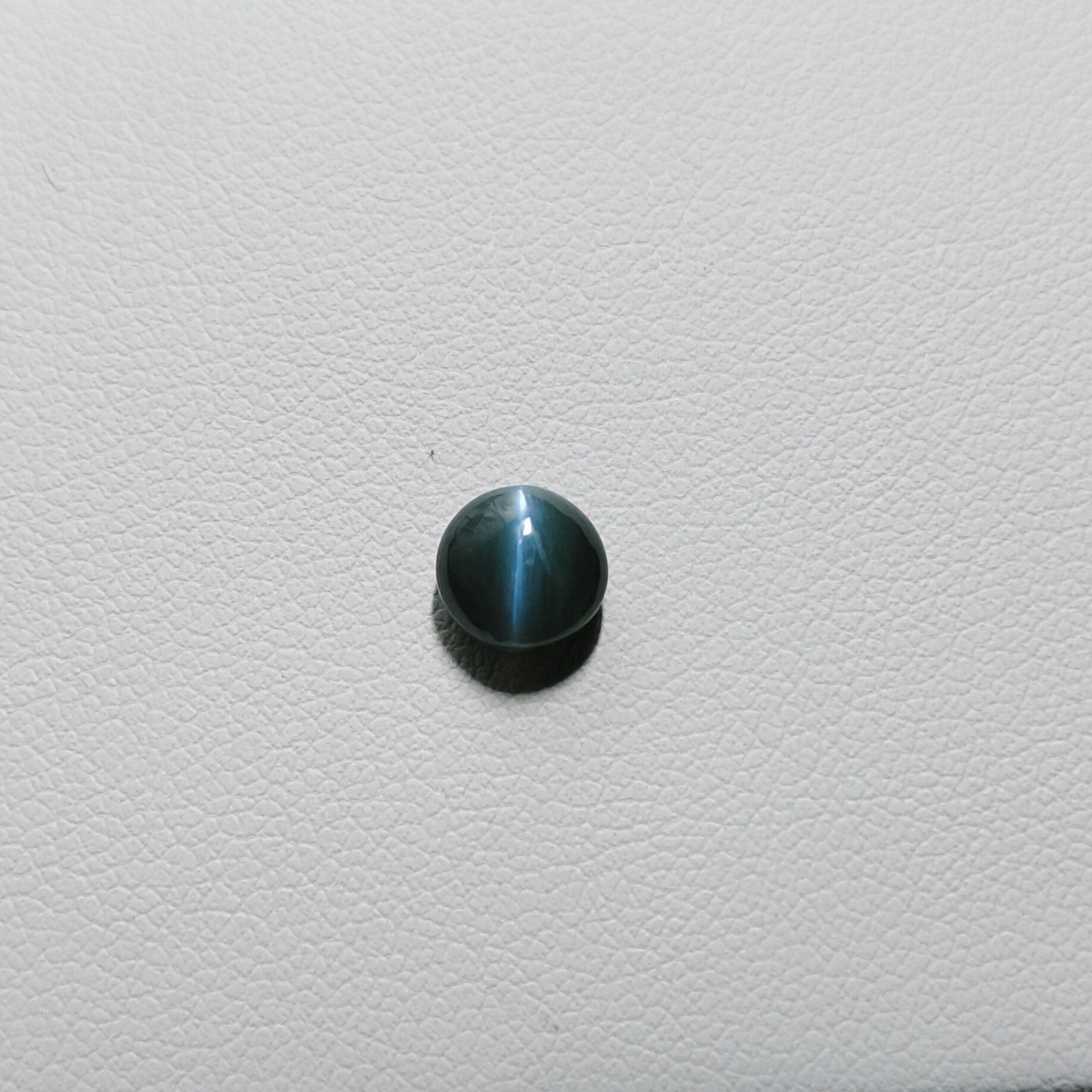 1.72 Ct Natural Alexandrite Cats Eye Loose Gemstone 6.4×6.5×4 mm Cab Round Green