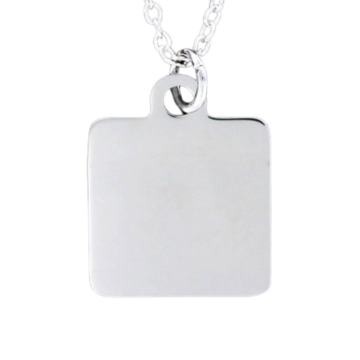 PACEMAKER ALERT Necklace – Stainless Steel Charm Square Engraved Medical EMS